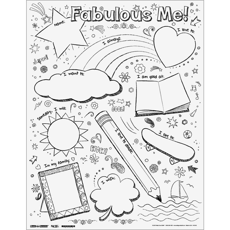 Really Good Stuff Ready-to-Decorate Fabulous Me! Posters - 24 Posters - Image 2